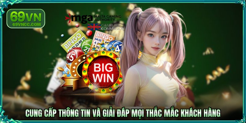 Cung cấp thông tin và giải đáp mọi thắc mắc khách hàng