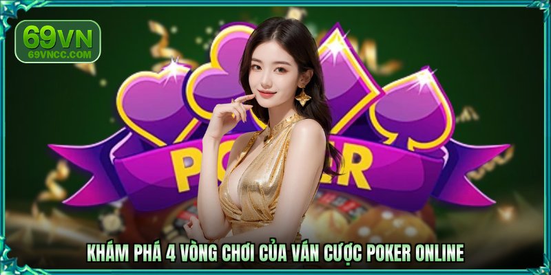 Khám phá 4 vòng chơi của ván cược Poker online
